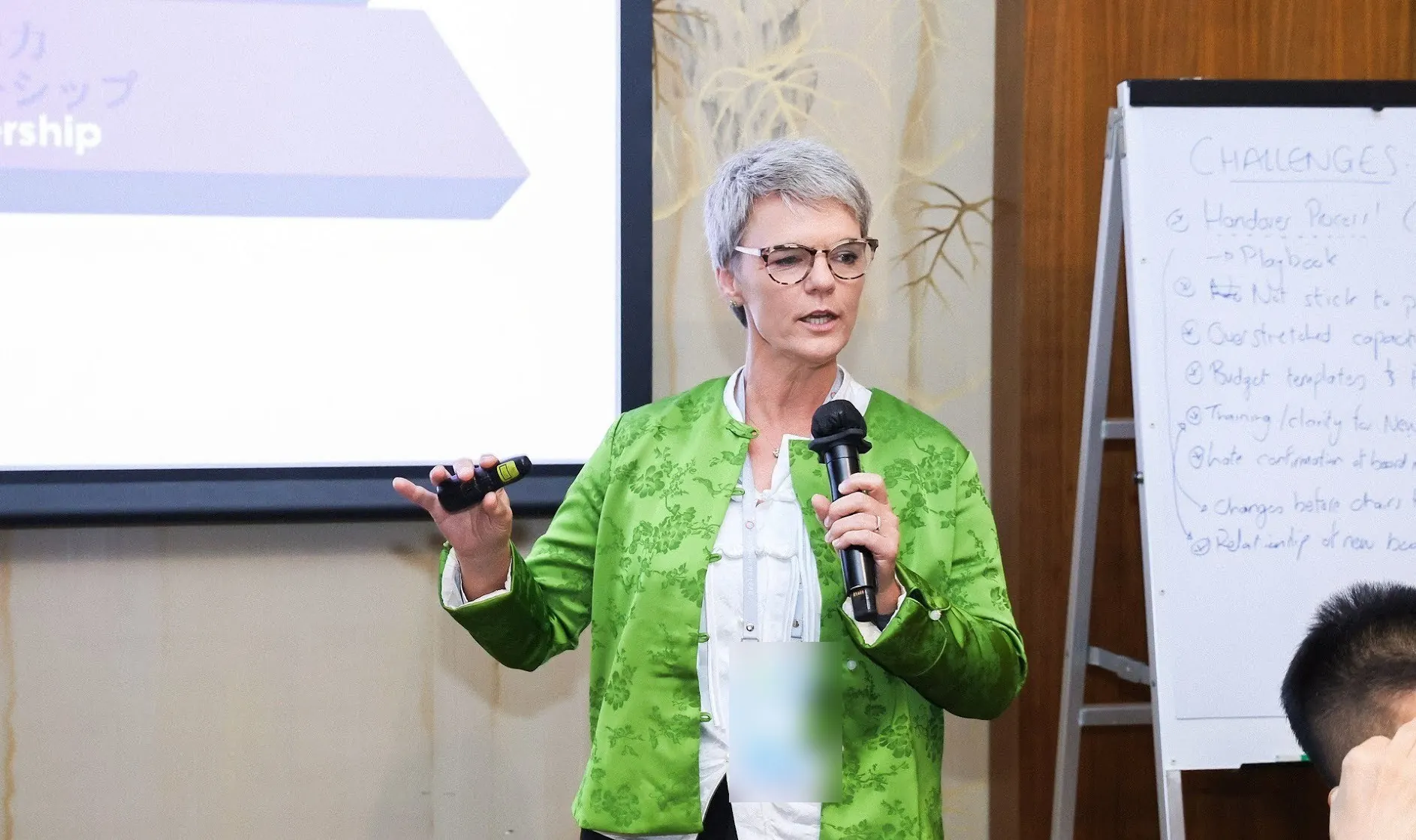 Ivanka Menken speaking at Kerry Hotel, Hong Kong