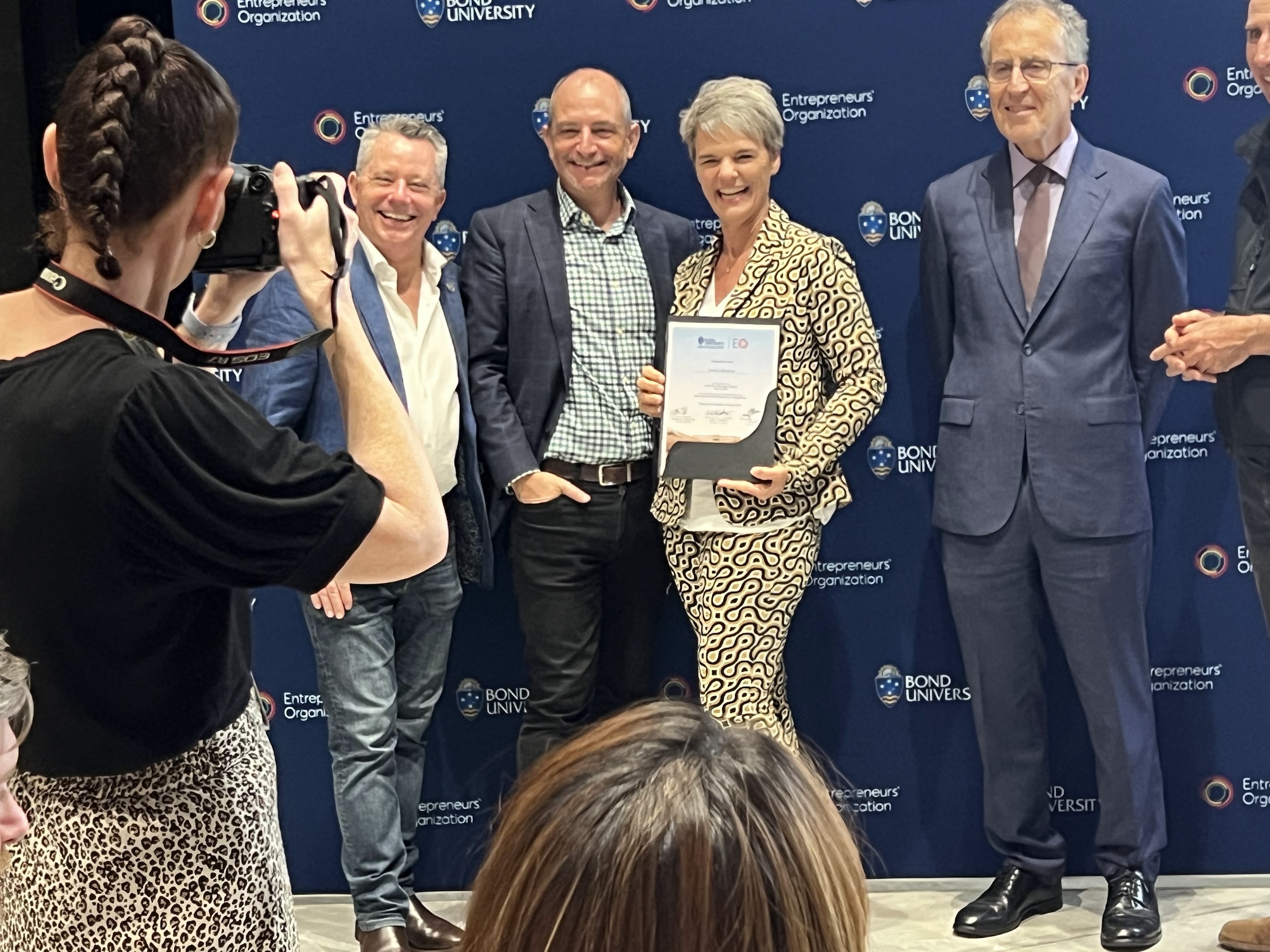 Ivanka Menken receiving Bond University certificate