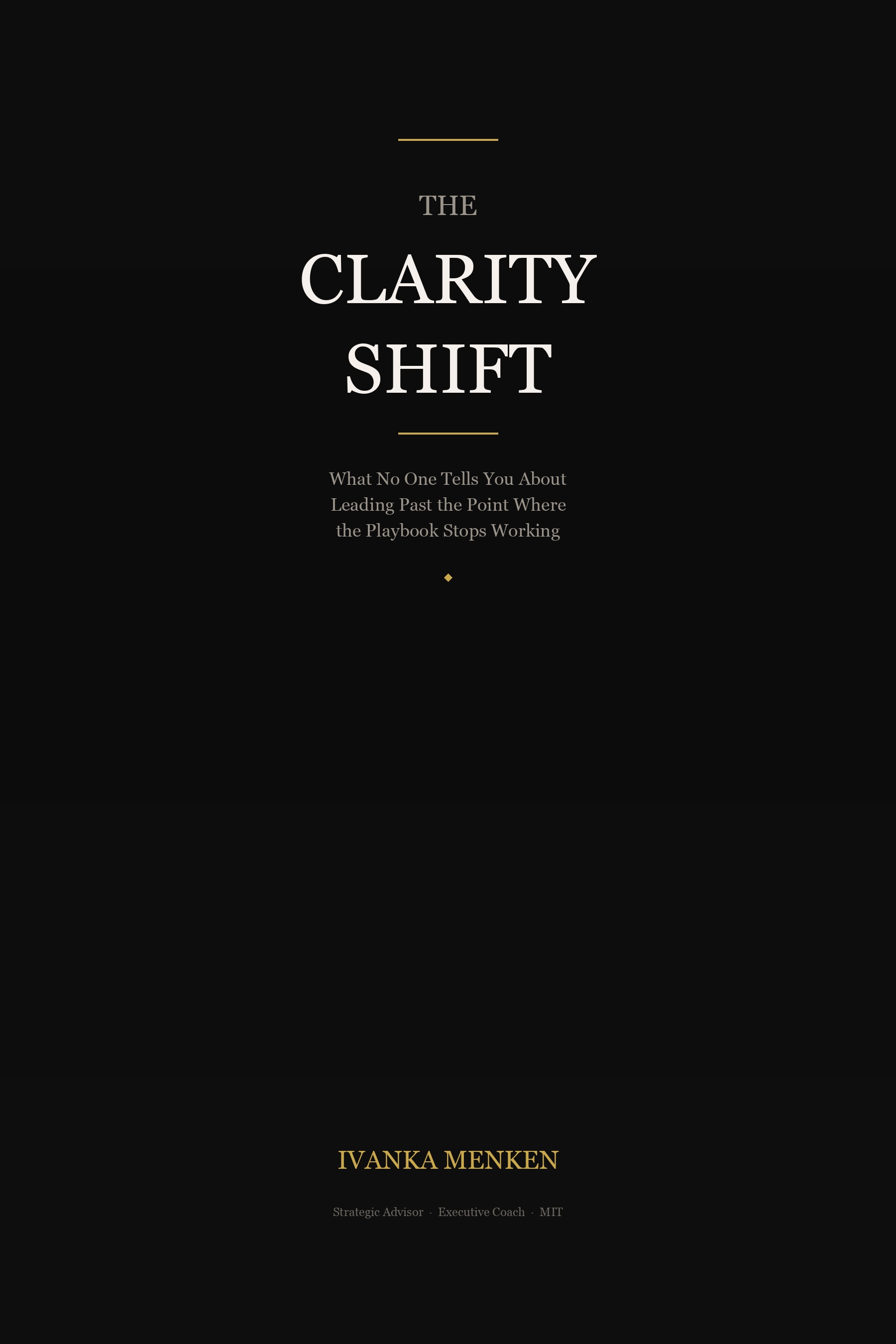 The Clarity Shift by Ivanka Menken – book cover